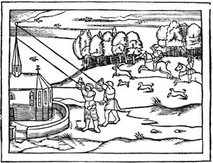 Usando astrolábios para calcular a altura de uma torre, 1539