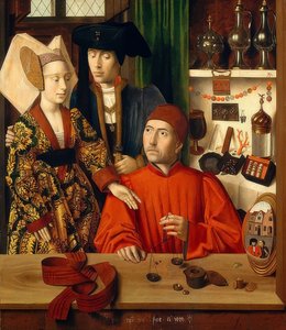 Ourives em sua loja. 1449 de Petrus Christus