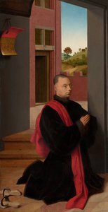 Retrato de um doador masculino de Petrus Christus
