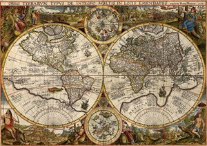 Orbis Terrarum Typus... (Doppelhemisphären-Weltkarte)