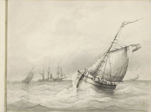 Navios à vela no mar