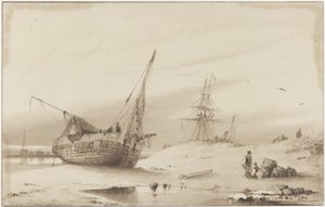 Navios na praia de Petrus Paulus Schiedges (I)