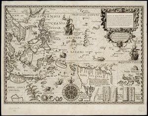 As Ilhas Molucas são famosas pela grande abundância de especiarias que enviam para todo o mundo… de Petrus Plancius
