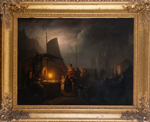 Uma praça do mercado à noite, Bruxelas, 1870