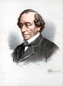 Benjamin Disraeli, 1º Conde de Beaconsfield, estadista conservador britânico, c1890.