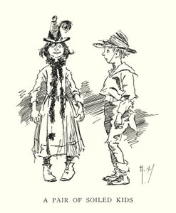 Um par de crianças sujas (litho) de Phil May