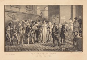 As corridas da manhã, ou a porta de um rico de Philibert-Louis Debucourt