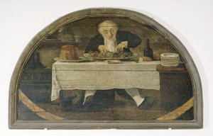 Au Gourmand; letreiro do comerciante de produtos comestíveis Corcellet de Philibert Louis Debucourt