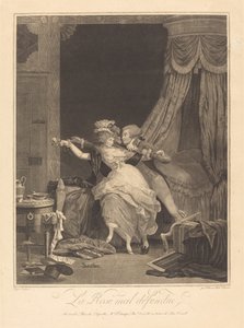 La Rose mal defendue (A Rosa Mal Defendida) de Philibert Louis Debucourt