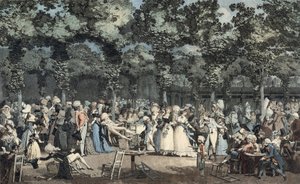 O passeio público no Palais-Royal de Philibert Louis Debucourt