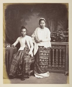 Retrato de um homem e mulher birmaneses, Fotógrafo: Klier, Colecção Philip Adolphe Gladstone