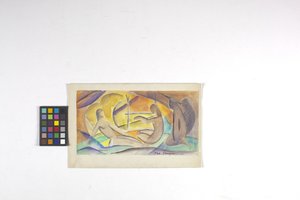 Esboço para Fresco, data desconhecida (aguarela sobre papel não branco) de Philip Ayer Sawyer