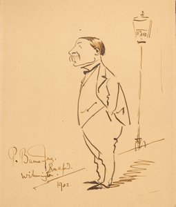 Caricatura de Samuel Bancroft de Philip Burne Jones