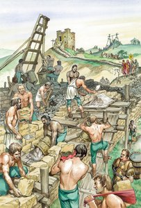 Construindo a Muralha de Adriano, início do século II c1985-c2000