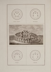 Vista de Stonehenge, de Sir Richard Colt Hoares A história da antiga Wiltshire, gravada por James Basire, Londres, 1810-11 de Philip Crocker