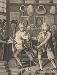 O Barbeiro Patriótico de Nova York, ou o Capitão nos Suds, 14 de fevereiro de 1775. de Philip Dawe.
