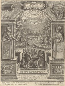 Batismo, da série Os Sete Sacramentos, 1576., 1576. de Philip Galle