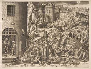 Hope Spes da série The Virtues, 1559-60. de Philip Galle