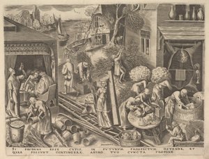 Prudence Prudentia de The Virtues, ca. 1559-60. de Philip Galle