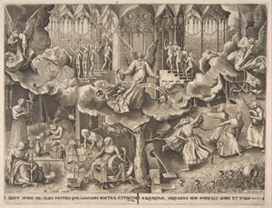 A parábola das virgens sábias e tolas, ca. 1560-63. de Philip Galle