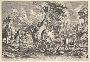 O triunfo do tempo, 1574. de Philip Galle