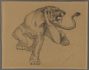 Tigre (contém giz de cera no papel)