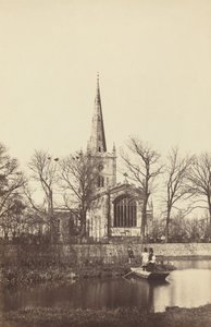Igreja da margem do rio, década de 1850. de Philip Henry Delamotte