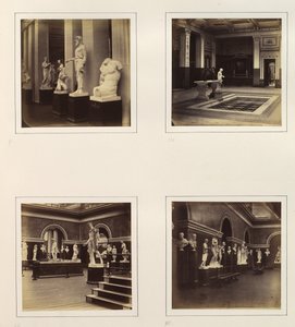 [Corte Grego com Torso Farnese de um Jovem, Vista de uma Fonte e Piscina Clássica, Rom..., c. 1859. de Philip Henry Delamotte.