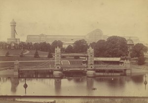 Progresso do Palácio de Cristal em Sydenham, 1854.
