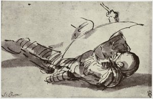 Salvator Rosa, O Soldado Ferido de Philip Henry Delamotte