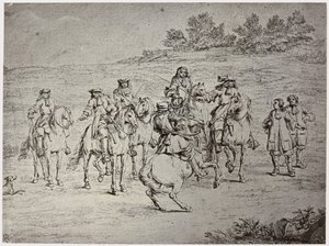Van der Meulin [?], Luís XIV. e o Artista de Philip Henry Delamotte
