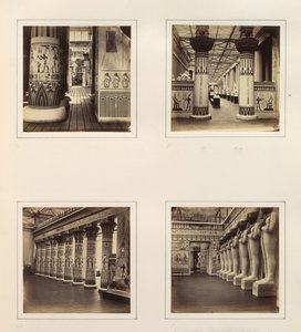 [Vista através da Corte Egípcia, Vista através das Colunas Egípcias para a Escultura Clássica..., ca. 1859. de Philip Henry Delamotte.