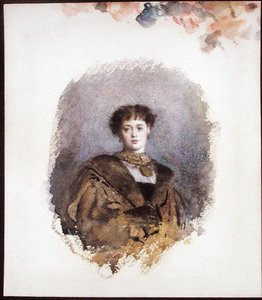 La Belle Yseult (aguarela sobre papel) de Philip Hermogenes Calderon