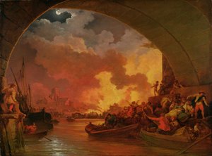 O Grande Incêndio de Londres, c.1797 (óleo sobre tela)