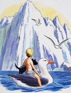 Icebergs do Ártico, ilustração de "The Water Babies" de Charles Kingsley