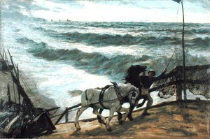 Uma tempestade que se aproxima (óleo sobre tela) de Philip Richard Morris
