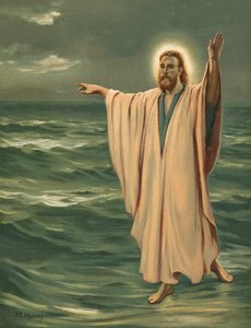 Cristo andando no mar