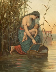 O bebê Moisés e sua mãe