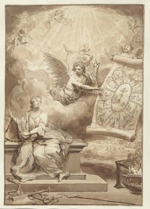 Desenho de Frontispício para o Novo Testamento de Philip Tidemann