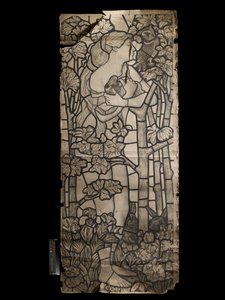 Desenho para um vitral de véspera, 1862 de Philip Webb