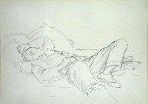 Ter um Snooze (lápis sobre papel) de Philip Wilson Steer
