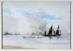 Barcaças Thames, Greenhithe de Philip Wilson Steer