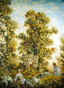 O Piquenique, Pequeno Reitor (óleo sobre tela) de Philip Wilson Steer