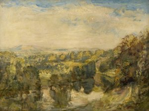 The River Teme, Evening, near Ludlow - The Clee Hills in the Distance de Philip Wilson Steer