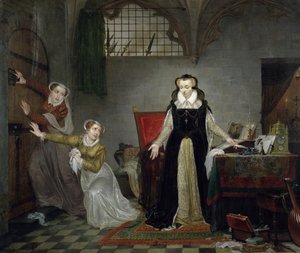 Maria Stuart (1542-87) no momento de deixar sua execução, 8 de fevereiro de 1587
