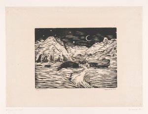 Paisagem nocturna montanhosa de Philipp Bauknecht