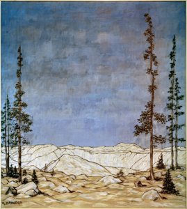 Paisagem de montanha, (paisagem de inverno) de Philipp Bauknecht