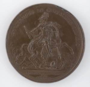 Medalha de bronze em comemoração da morte de Frederick, Duque de Schomberg de Philipp Heinrich Müller