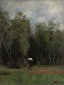 Pintor na borda da floresta de Philipp Helmer