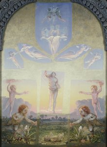 Um estudo para a segunda versão de &39;The Morning&39; de Philipp Otto Runge